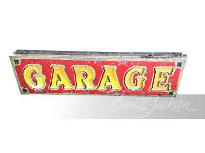 1920S "GARAGE" TIN PAINTED SIGN