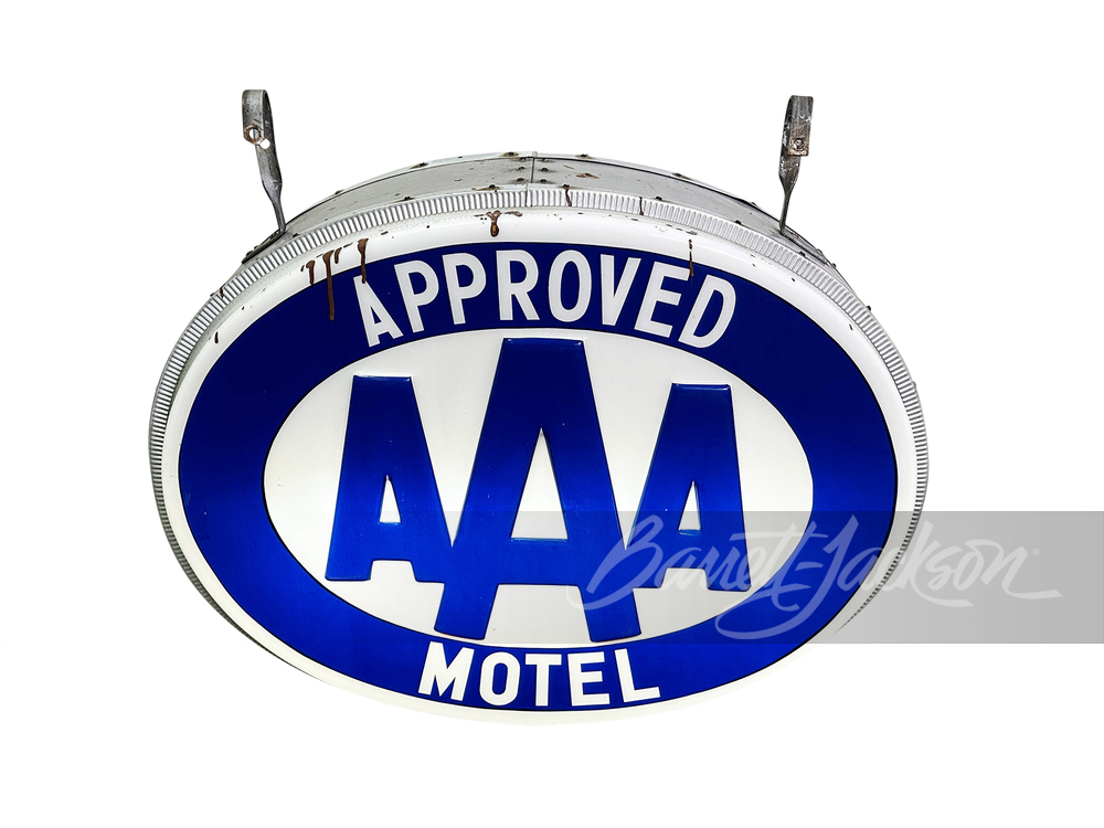 1960S AAA APPROVED MOTEL LIGHT-UP SIGN