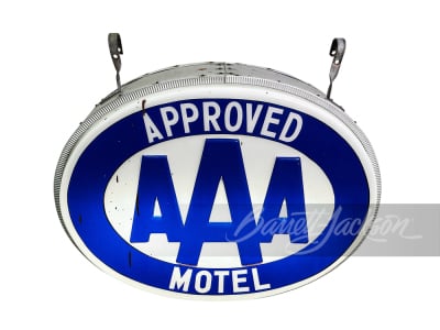 1960S AAA APPROVED MOTEL LIGHT-UP SIGN - 2