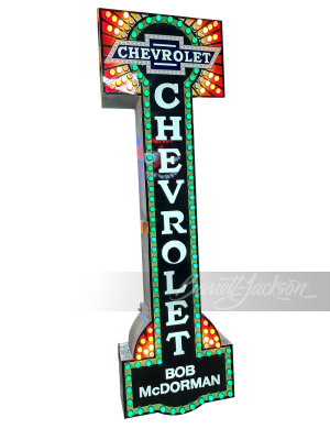 CUSTOM 1920S-STYLE CHEVROLET ANIMATED TIN SIGN - 2