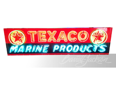 1930S TEXACO MARINE PRODUCTS PORCELAIN WITH NEON SIGN