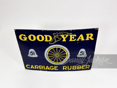 EARLY GOODYEAR CARRIAGE RUBBER PORCELAIN SIGN