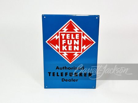 CIRCA 1950S AUTHORIZED TELEFUNKEN RADIOS DEALER PORCELAIN SIGN