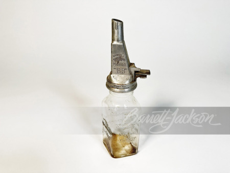 CIRCA 1920S-30S MOBIL FILPRUF GLASS OIL BOTTLE