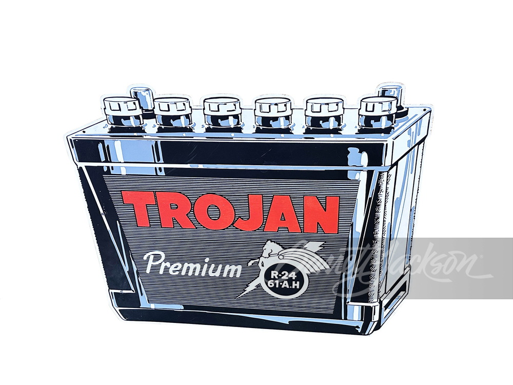 1940S-50S TROJAN BATTERIES TIN SIGN