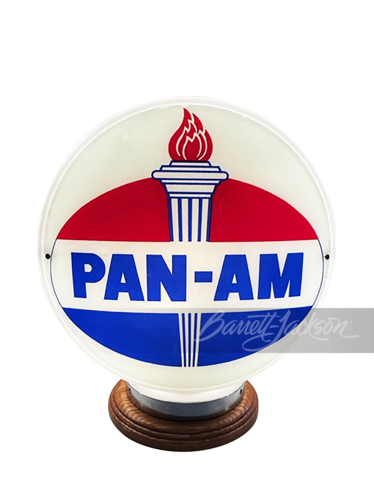 CIRCA 1940S-50S STANDARD OIL PAN-AM GASOLINE GAS PUMP GLOBE