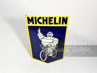 1930S-40S MICHELIN BICYCLE TIRES TIN FLANGE SIGN - 2