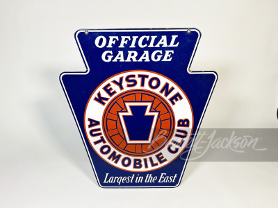 1930S-40S KEYSTONE AUTOMOBILE CLUB PORCELAIN SIGN