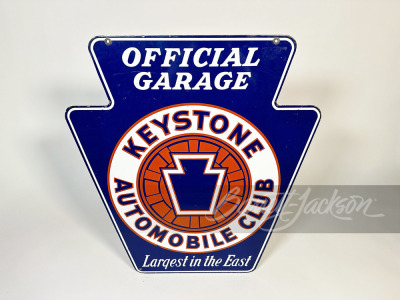 1930S-40S KEYSTONE AUTOMOBILE CLUB PORCELAIN SIGN - 2