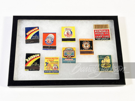 SHADOWBOX OF NINE MATCHBOX COVERS