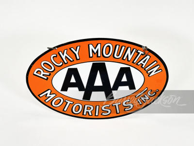 1950S ROCKY MOUNTAIN AAA PORCELAIN SIGN - 2