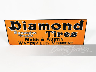 1920S DIAMOND TIRES EMBOSSED TIN SIGN