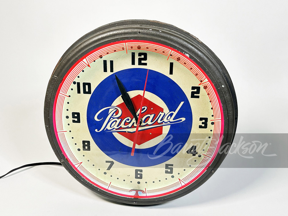 1930S-40S PACKARD AUTOMOBILES NEON CLOCK