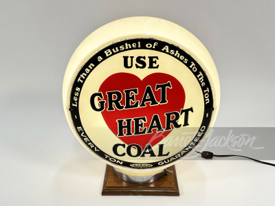 1930S GREAT HEART COAL GAS PUMP GLOBE - 2