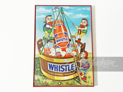 1951 WHISTLE ORANGE SODA CARDBOARD SIGN