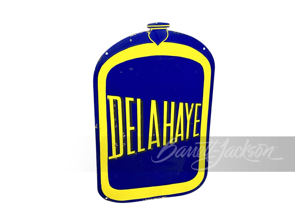 1930S DELAHAYE AUTOMOBILES PORCELAIN SIGN