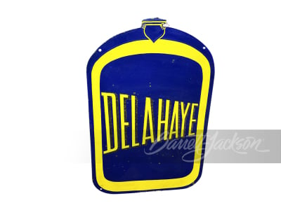 1930S DELAHAYE AUTOMOBILES PORCELAIN SIGN - 2