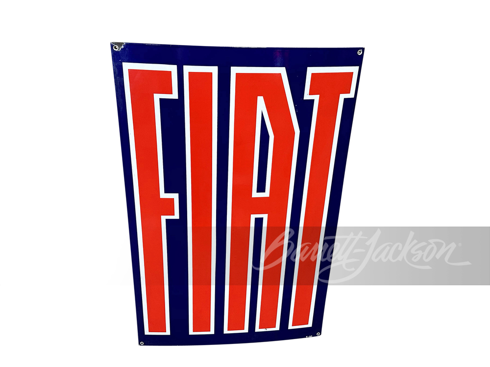 1957 FIAT AUTOMOBILES PORCELAIN SIGN