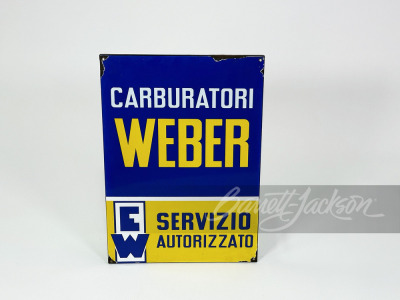 CIRCA LATE 1950S-EARLY '60S WEBER CARBURETORS PORCELAIN SIGN