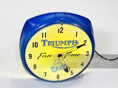 LATE 1950S-EARLY '60S TRIUMPH MOTORCYCLES LIGHT-UP CLOCK