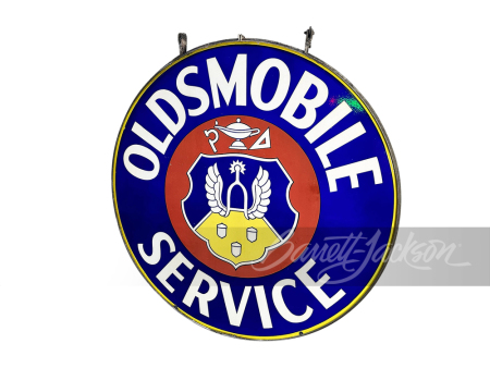 LARGE CIRCA 1940S OLDSMOBILE SERVICE PORCELAIN SIGN