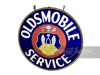 LARGE CIRCA 1940S OLDSMOBILE SERVICE PORCELAIN SIGN - 2