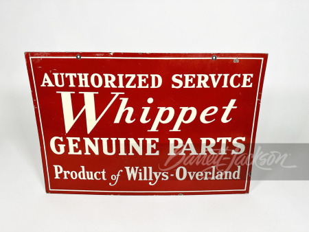 1930S WILLYS WHIPPET GENUINE PARTS PORCELAIN SIGN