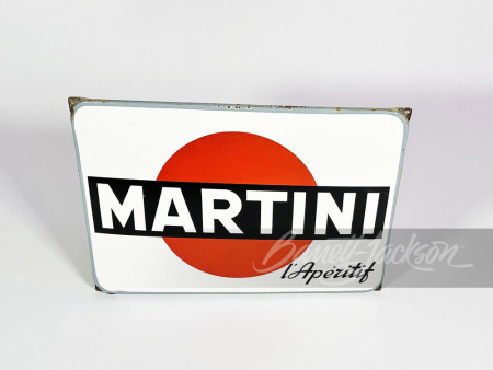 CIRCA 1950S-60S MARTINI L'APERTITIF PORCELAIN SIGN