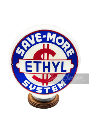 LATE 1930S-40S SAVE-MORE SYSTEM ETHYL GASOLINE GAS PUMP GLOBE