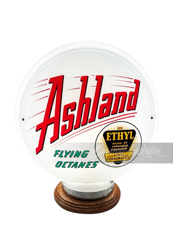 1940S ASHLAND FLYING OCTANES GAS PUMP GLOBE