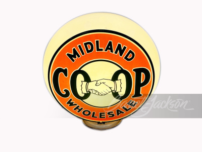 CIRCA 1930S-40S MIDLAND CO-OP GAS PUMP GLOBE