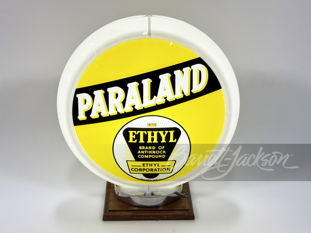 PARALAND WITH ETHYL GAS PUMP GLOBE