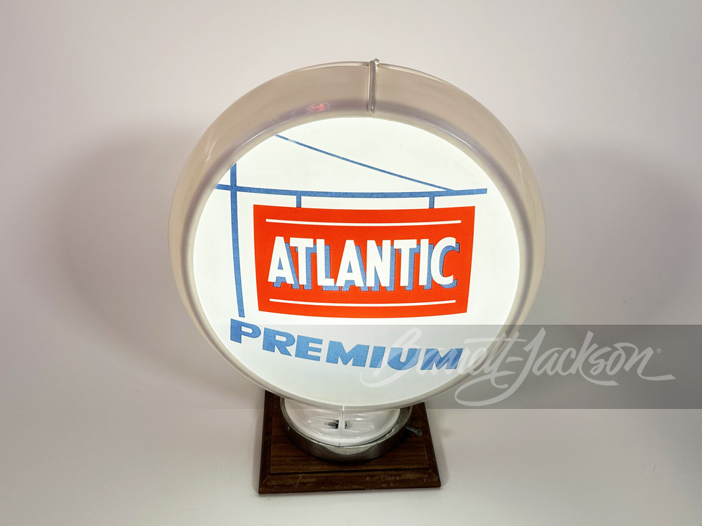 CIRCA LATE 1940S-EARLY '50S ATLANTIC PREMIUM GASOLINE GAS PUMP GLOBE