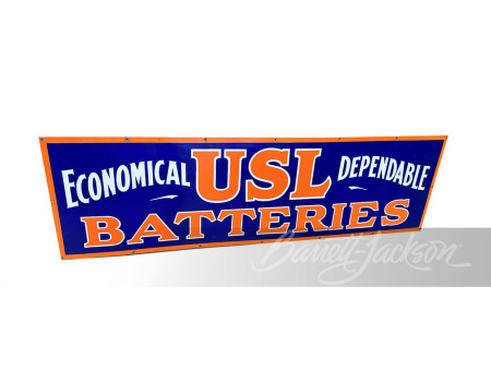 EARLY 1930S USL BATTERIES PORCELAIN SIGN