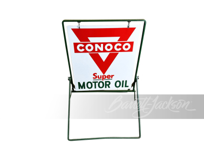 1950S CONOCO MOTOR OIL PORCELAIN SIGN - 2