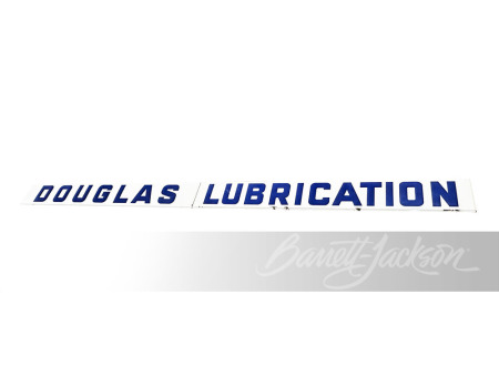 LARGE 1940S-50S DOUGLAS OIL LUBRICATION SIGN