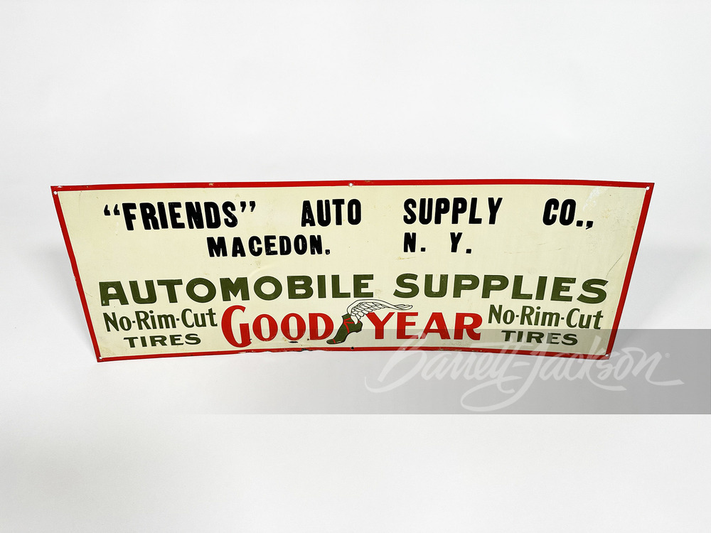 LATE TEENS-EARLY '20S GOODYEAR AUTOMOBILE SUPPLIES TIN SIGN