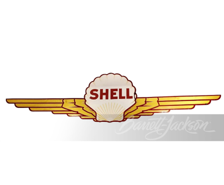 LARGE 1940S SHELL AVIATION PORCELAIN SIGN