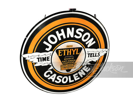 1930S JOHNSON GASOLENE PORCELAIN SIGN