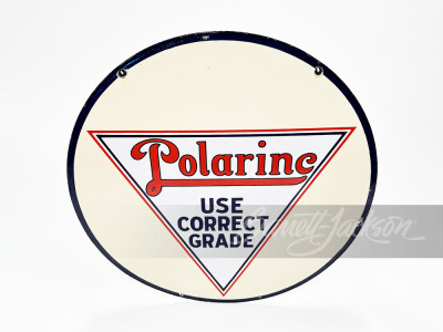 LATE 1920S-30S POLARINE MOTOR OIL PORCELAIN SIGN - 2