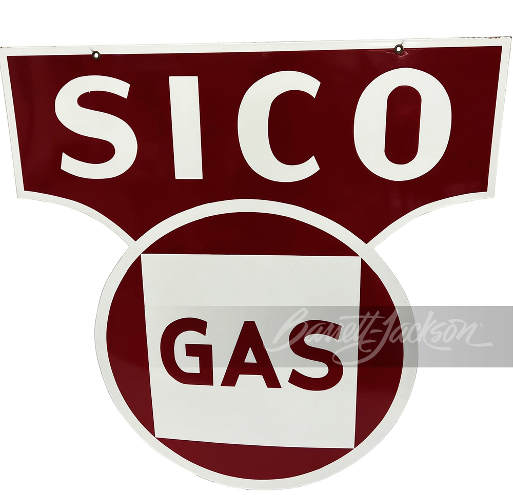 1930S SICO GAS PORCELAIN SIGN