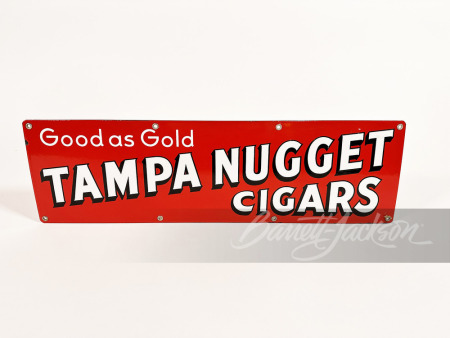 1930S-40S TAMPA NUGGET CIGARS PORCELAIN SIGN