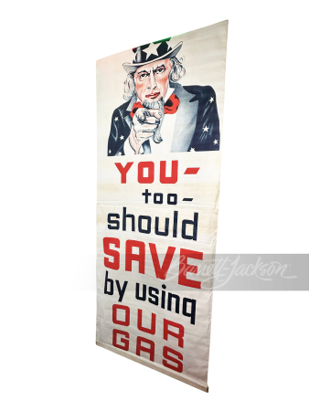 1940S POST-WORLD WAR II UNCLE SAM CANVAS BANNER