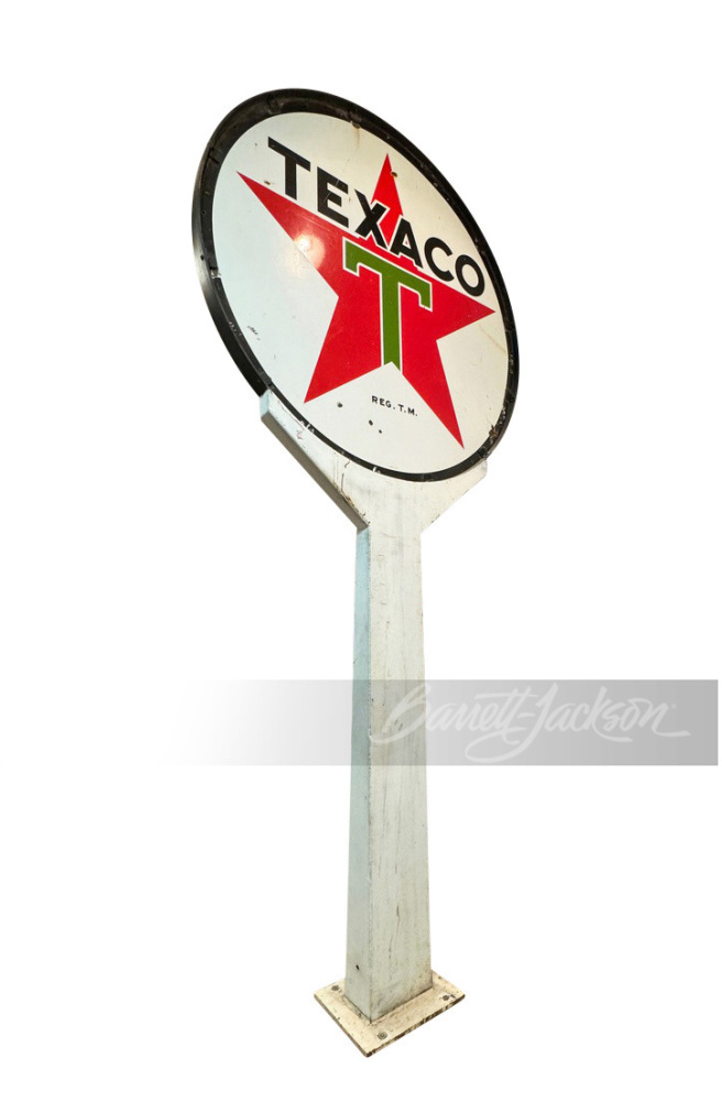 1941 TEXACO OIL PORCELAIN SIGN