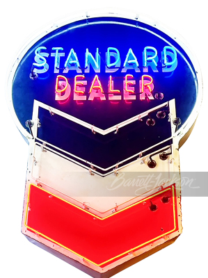 1950S STANDARD DEALER PORCELAIN SIGN WITH NEON