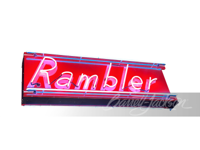 1950S RAMBLER AUTOMOBILES NEON PORCELAIN SIGN - 2