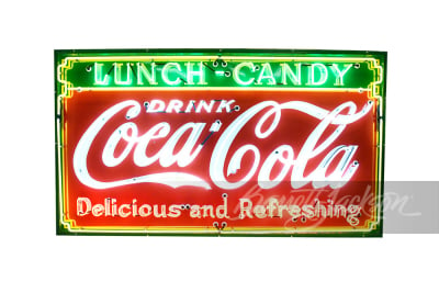 LARGE 1935 COCA-COLA PORCELAIN WITH NEON SIGN