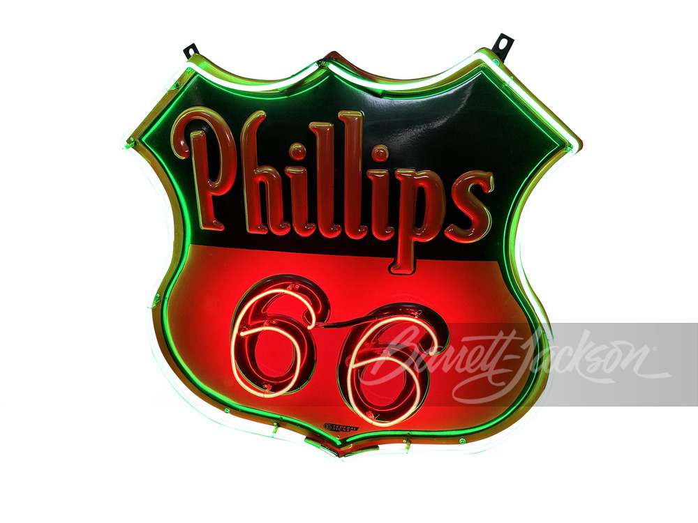 1950 PHILLIPS 66 NEON PORCELAIN SIGN