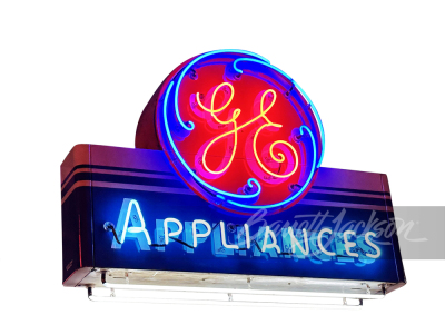 1940S-50S GE APPLIANCES NEON PORCELAIN SIGN - 2