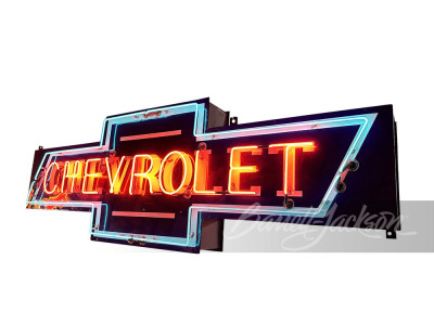 1930S CHEVROLET NEON TIN SIGN - 2